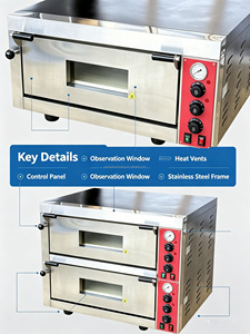 <span class=keywords><strong>Four</strong></span> à pizza électrique commercial avec pierre rotative pour restaurant – Machine à cuire professionnelle en promotion - Product Image 1
