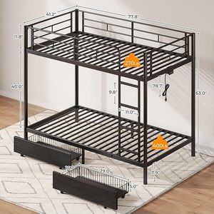 High-quality double iron bunk <b>bed</b> with <b>storage</b> for dormitory, bedroom, school apartment, modern steel <b>bed</b> frame, double <b>bed</b> - Product Image 4