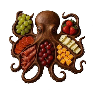 Plateau de charcuterie Art Déco en forme de pieuvre, en ABS, pour la table de cuisine, les fruits, les collations, la vaisselle pour les amateurs de fruits de mer LM LM25309 - Product Image 6