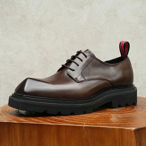 Nouvelles Chaussures Habillées Décontractées pour Hommes à Lacets, Rehaussantes, Grande Taille 37-46, Automne, Bout Carré, à Pois ASTON - Product Image 2