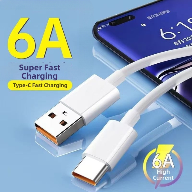 1M 2M 3M 6A Quick Charge USB-C Type-C Fast Charging Data Cable PVC for for for Mobile Phones