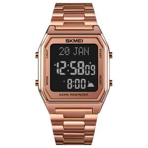 <span class=keywords><strong>SKMEI</strong></span> — montre-bracelet de prière musulmane, nouveau Design, en or et acier inoxydable, style Azan islamique, <span class=keywords><strong>1763</strong></span> - Product Image 4
