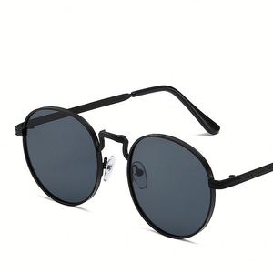 แว่นกันแดดทรงรีโลหะผสมสไตล์เรโทรแฟชั่นปี 2024 พร้อมโลโก้สั่งทำพิเศษ ป้องกันรังสียูวี 400 เลนส์ไล่เฉดสี สำหรับผู้ชายและผู้หญิง - Product Image 5