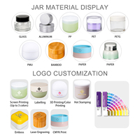 Pot en plastique PET mat à large ouverture, pot cosmétique en aluminium, couleur personnalisée pour mascara, nettoyant facial, lotion, crème pour le visage, emballage