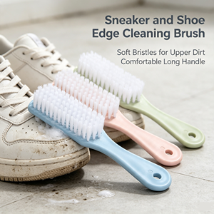 Soft Bristle Shoe Cleaning <b>Brush</b> Long Handle Plastic Laundry <b>Scrub</b> <b>Brush</b> for Bathroom Floor Clothes Collar - Product Image 5