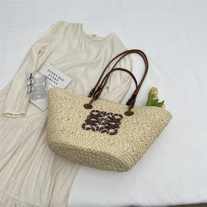 Bolso <span class=keywords><strong>de</strong></span> mano tejido <span class=keywords><strong>de</strong></span> paja a la moda <span class=keywords><strong>de</strong></span> verano para mujer, bolso <span class=keywords><strong>de</strong></span> gran capacidad, lona <span class=keywords><strong>de</strong></span> plástico para vacaciones en la <span class=keywords><strong>playa</strong></span> para bolso <span class=keywords><strong>de</strong></span> ganchillo - Product Image 4