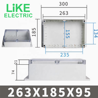 Boîte étanche transparente de type F 158x90x60 avec surveillance des oreilles, boîte de jonction étanche, boîte d'alimentation en plastique ABS, LiKE électrique