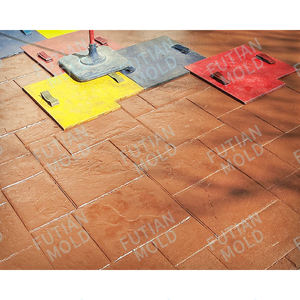 Formas de plástico entrelazadas Moldes de hormigón Pave Hacer máquina de hormigón Paisaje Patio Pizarra Patrones de sellos de goma para hormigón - Product Image 5