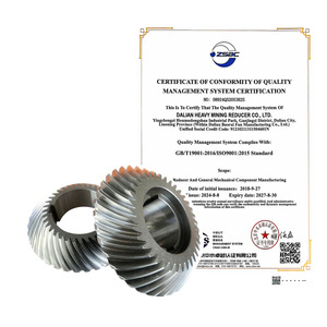 Par de engranajes cónicos espirales personalizados con orificio de buje para conjunto de transmisión de reductor industrial - Product Image 5