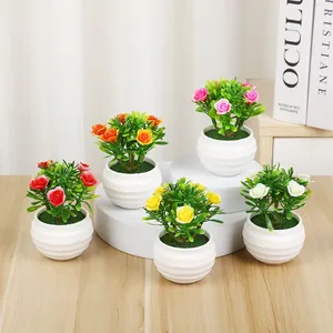 Petites plantes en pot de style nordique, créatives, avec simulation d'ananas et petite <span class=keywords><strong>rose</strong></span>, pour la maison, le salon, le <span class=keywords><strong>baie</strong></span> vitrée et le bureau - Product Image 1