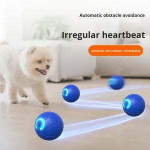 Palla Elettrica Interattiva a Caduta Libera per Cani e Gatti, Giocattolo da Masticare in Materiale Plastico PC+TPE per Alleviare la Noia - Product Image 3