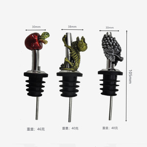 Sáng Tạo thanh phụ kiện tùy chỉnh động vật chai <span class=keywords><strong>pourer</strong></span> kim loại rượu vang Miệng Kẽm hợp kim nho táo sọ rượu <span class=keywords><strong>pourer</strong></span> - Product Image 4