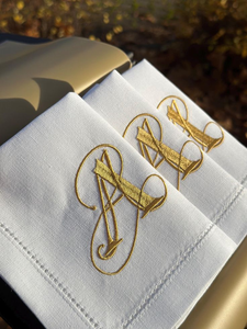 Serviettes en Lin Lavé Français Perforées avec Logo Brodé sur Mesure, Serviettes en <span class=keywords><strong>Tissu</strong></span> <span class=keywords><strong>de</strong></span> Lin pour Mariage - Product Image 2