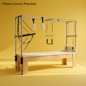 MJD Cadillac Pilates Reformer, Set <span class=keywords><strong>de</strong></span> Cinco Piezas, Madera <span class=keywords><strong>de</strong></span> Arce, Equipo Comercial para Gimnasio, Duradero, Multifuncional, para Estudio <span class=keywords><strong>de</strong></span> Pilates y Postura - Product Image 1