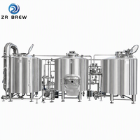 Système de brasserie de bière entièrement automatisé commercial de 1000 L, 3 unités, ligne de production complète de machines à fabriquer de la bière
