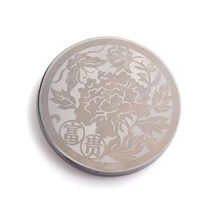 New Arrival Fashion Portable Laser Engraved Custom Logo Metal Mini Purse Makeup <b>Mirror</b> - Product Image 4