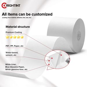 UV Mürekkep Püskürtmeli Kendinden Yapışkanlı Su Geçirmez Etiketler, Poşet Kapama ve Yapışkan Etiketler için Akrilik Yapışkanlı Şeffaf BOPP Vinil Film - Product Image 5