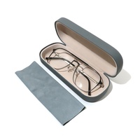 Logo doré de haute qualité en cuir Pu mat en forme de coquille pour lunettes de soleil, emballage de lunettes, étui de lunettes, Logo personnalisé