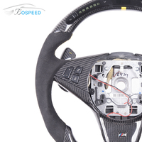 Volant de voiture en fibre de carbone/cuir/daim pour BMW e60