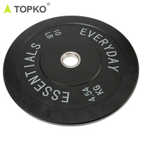 TOPKO Gym Fitness - Poids libres - Barre d'haltères - Plaque de poids en caoutchouc