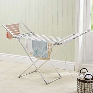 Sèche-linge électrique autoportant avec chauffage Porte-<span class=keywords><strong>serviettes</strong></span> modernes en acier et aluminium pour linge à usage d'appartement - Product Image 6