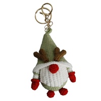 Nouvelle Poupée en Coton Tricotée à la Main Thème Noël Haut de Gamme, Ornements de Père Noël au Crochet, Breloque de Sac Renne, Idéal pour l'Exportation