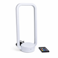 Lámpara de Mesa LED RGB Moderna y Minimalista con Cambio de Color, Lámpara Ambiental con Cargador Inalámbrico, Lámpara Nocturna Moderna para Dormitorio o Área de Juegos