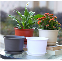 Pot rond pour plantes succulentes jardinière en plastique plante d'intérieur Pots de jardin jardinières grand extérieur pour balcon