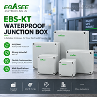Boîtier de jonction EBASEE EBS-KT IP65 étanche en ABS PC, boîtier personnalisé pour prise industrielle, boîte de distribution de commande OEM