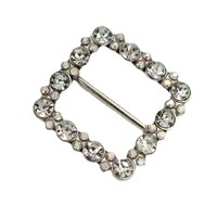 Hebilla de Plástico Rectangular Pequeña de 40 mm con Anillo en D, Plateada, para Correas de Reloj, Uso en Prendas, Color Personalizado, Impresión por Transferencia de Calor, Marca SF