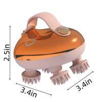 Masseur électrique du cuir chevelu avec fonction musicale, 128 nœuds de massage et 8 griffes amovibles - Grattoir pour chat imperméable, cadeau pour papa et maman