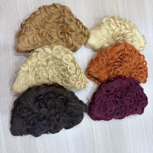 Parrucche Corte <span class=keywords><strong>Ricci</strong></span> con Frangia in <span class=keywords><strong>Capelli</strong></span> Umani Indiani Grezzi Non Lavorati con Cuticole Allineate, Prezzo all'Ingrosso Ruyi, per Donne - Product Image 5