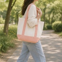 Sac fourre-tout en toile de coton épais surdimensionné réutilisable avec poche avant pour les courses, la plage, les voyages, le travail quotidien