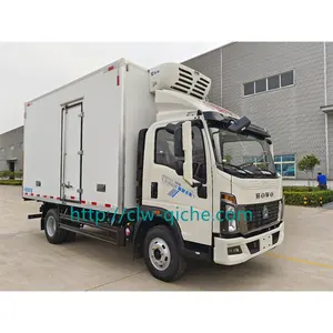 SINOTRUK HP160 4X2 मोबाइल कूलिंग बॉक्स फ्रीजर रीफर कार्गो रेफ्रिजरेटेड वैन बॉक्स फूड फ्रीजर दूध मांस मछली सब्जी