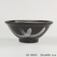 Bol à ramen et udon en céramique de type grès, style Japandi japonais et coréen, en argile violette, diamètre 20 cm, capacité 700 ml, vaisselle pour fêtes