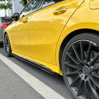 Body Kit Auto Sport Parts Glossy Black Side Skirt untuk Mercedes A-Class W177 CLA C118 AMG 2018+