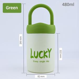 Botella de agua portátil de vidrio de doble pared de 480 ml con logo - Product Image 5