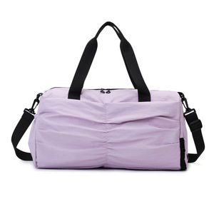 Custom Logo Yoga Sports Fitness <b>Bag</b> Polyester Zipper Dry Wet Separation Independent Shoe Compartment Hard Shell Travel <b>Bag</b> - Product Image 4