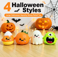 Citrouille en PU souple pour Halloween, 4 modèles, cadeau de fête pour adolescents, adultes, garçons, filles, anti-stress, jouet sensoriel
