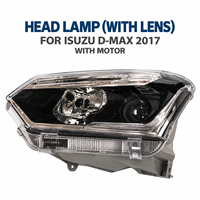 Phare avec lentille de projecteur pour Isuzu D-MAX 2017-2019, fourni par l'usine NAFU, phare halogène avec moteur, remplacement direct pour automobile