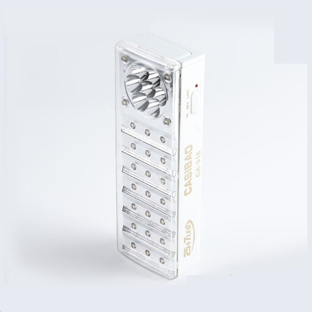 High Power Rechargeable LED Emergency Light Flashlight with USB Charging Waterproof ABS Body for Industrial Factory Use