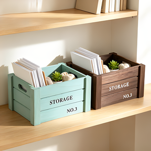 Caja <span class=keywords><strong>de</strong></span> <span class=keywords><strong>Madera</strong></span> para Regalos, Productos Artesanales, Caja <span class=keywords><strong>de</strong></span> Almacenamiento <span class=keywords><strong>de</strong></span> Juguetes <span class=keywords><strong>de</strong></span> <span class=keywords><strong>Madera</strong></span> Maciza Vintage Personalizada, Caja <span class=keywords><strong>de</strong></span> Envío para Frutas y Verduras - Product Image 3