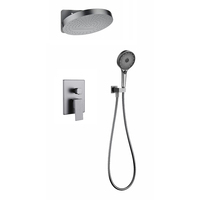 2024 salle de bain lavabo robinets en gros salle de bain douche ensemble en laiton massif robinet pistolet Matel extérieur intégré mur salle de bain douche robinet