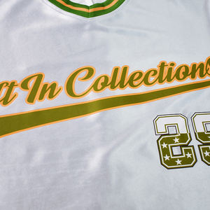 Camiseta Deportiva Corta Personalizada para Jóvenes, Estilo Vintage, Uniforme de Animadoras, Sublimación, Satén, Manga Corta, Estilo Béisbol - Product Image 5