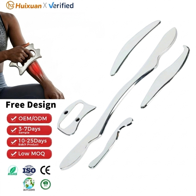 304 Stainless Steel IASTM Tools Myofascial Release Muscle Scraper Set Professional Fascia Knife for Physical Therapy