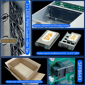 Chasis de Servidor ZhenLoong Serie LF24, 4U, 24 Bahías, Montaje en Rack, Intercambio en Caliente, HDD SAS/SATA/U.2 NVMe, Chasis de Almacenamiento en Rack de 19 Pulgadas con Placa Trasera - Product Image 4