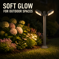 Lampe LED de jardin minimaliste de 600 mm de hauteur, en aluminium moulé sous pression, avec couvercle en PC résistant aux UV, pour allée et bordure superposée