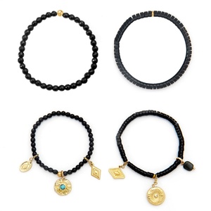14k Gold Plated Long Lasting Bohemian Layer Stainless Steel <b>Bracelet</b> Natural Stone <b>Beads</b> <b>Bracelets</b> - Product Image 4