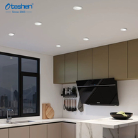 Plafonnier encastré LED COB 9W 3CCT avec boîtier en aluminium, spot de plafond, luminaire commercial pour la maison, l'hôtel, le bureau