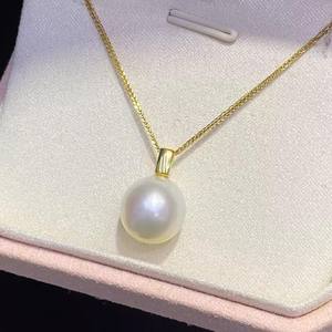 DIY <b>Pearl</b> Accessories 31343 S925 <b>Silver</b> Pendant with 913mm Round Beads Empty Stand Gold/<b>Silver</b> Pendant <b>Necklace</b> - Product Image 2